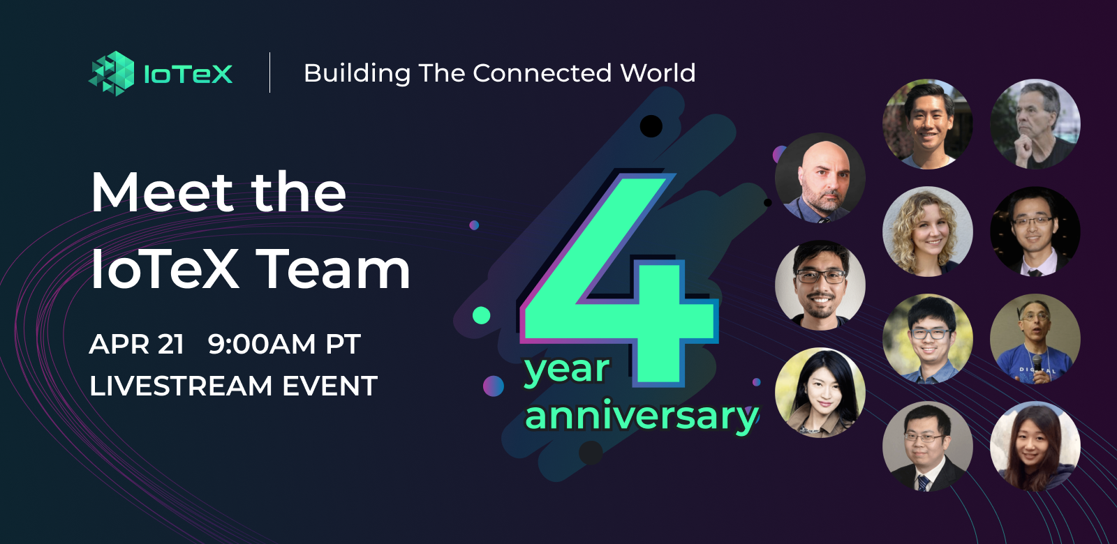 4 year anniversary livestream on April 21 at 9:00AM PT